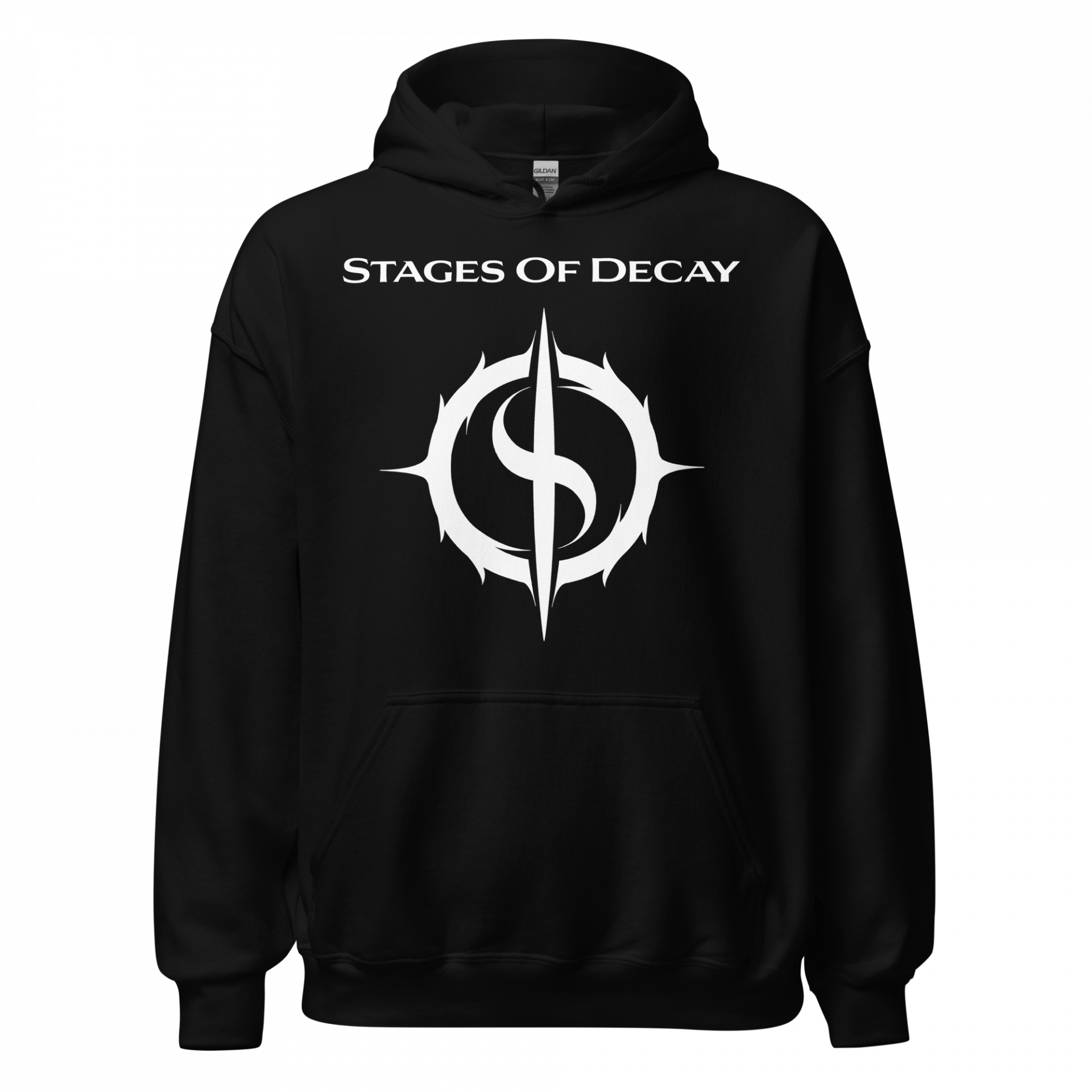 Stages OF Decay Hoodie With White Logo