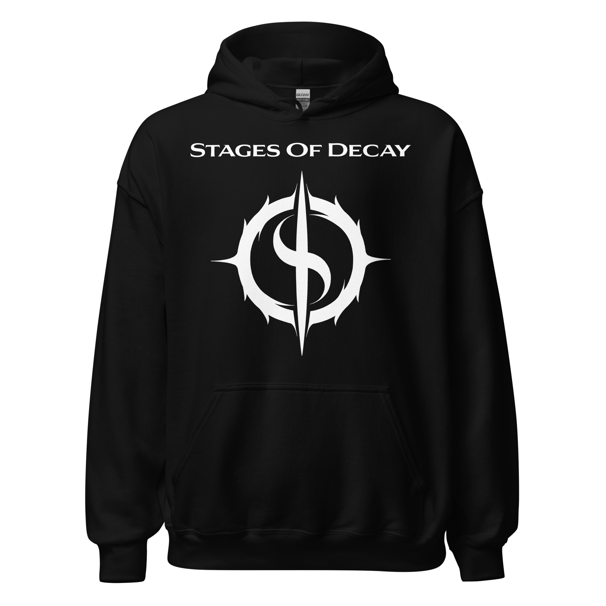Stages OF Decay Hoodie With White Logo
