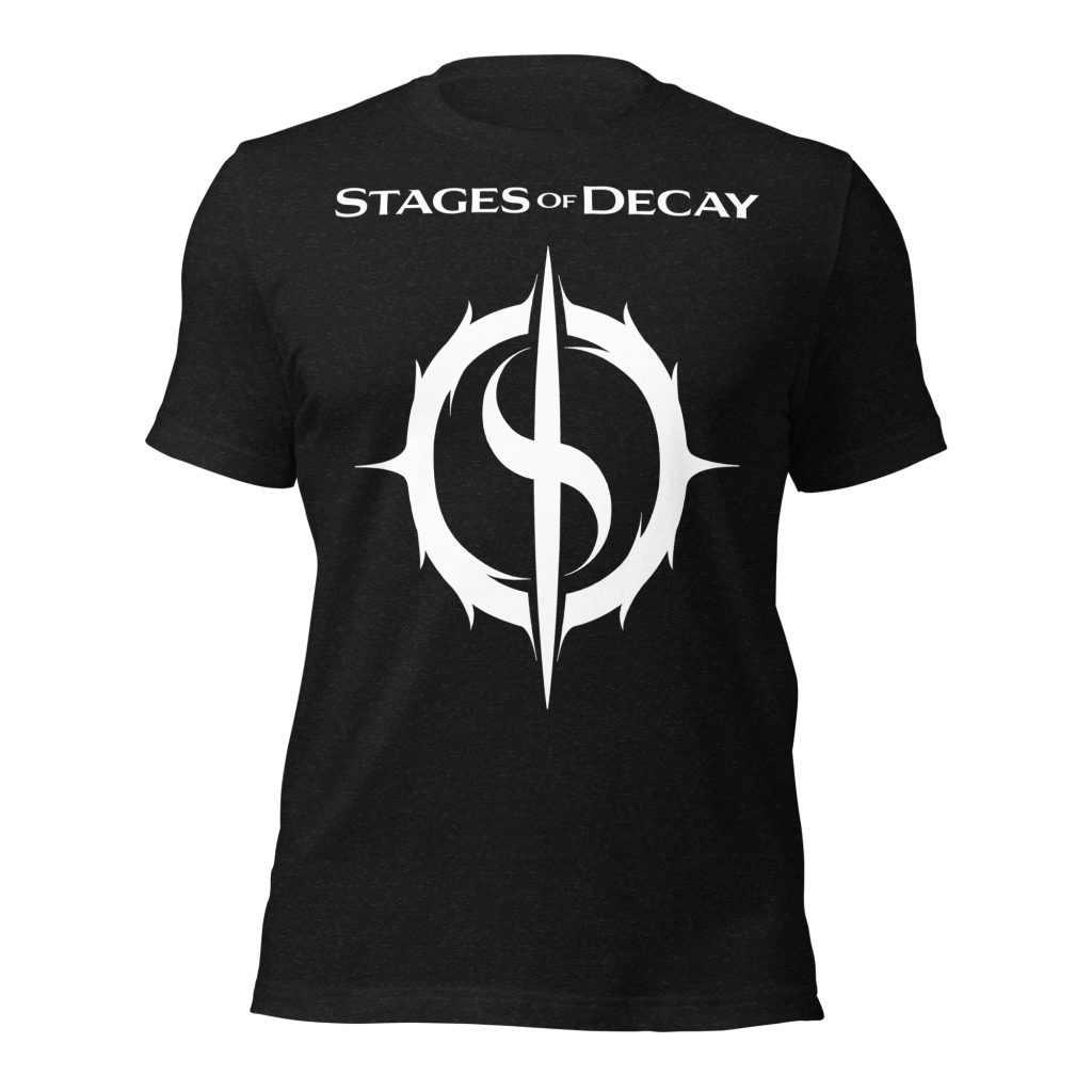 Stages Of Decay White Logo t-shirt